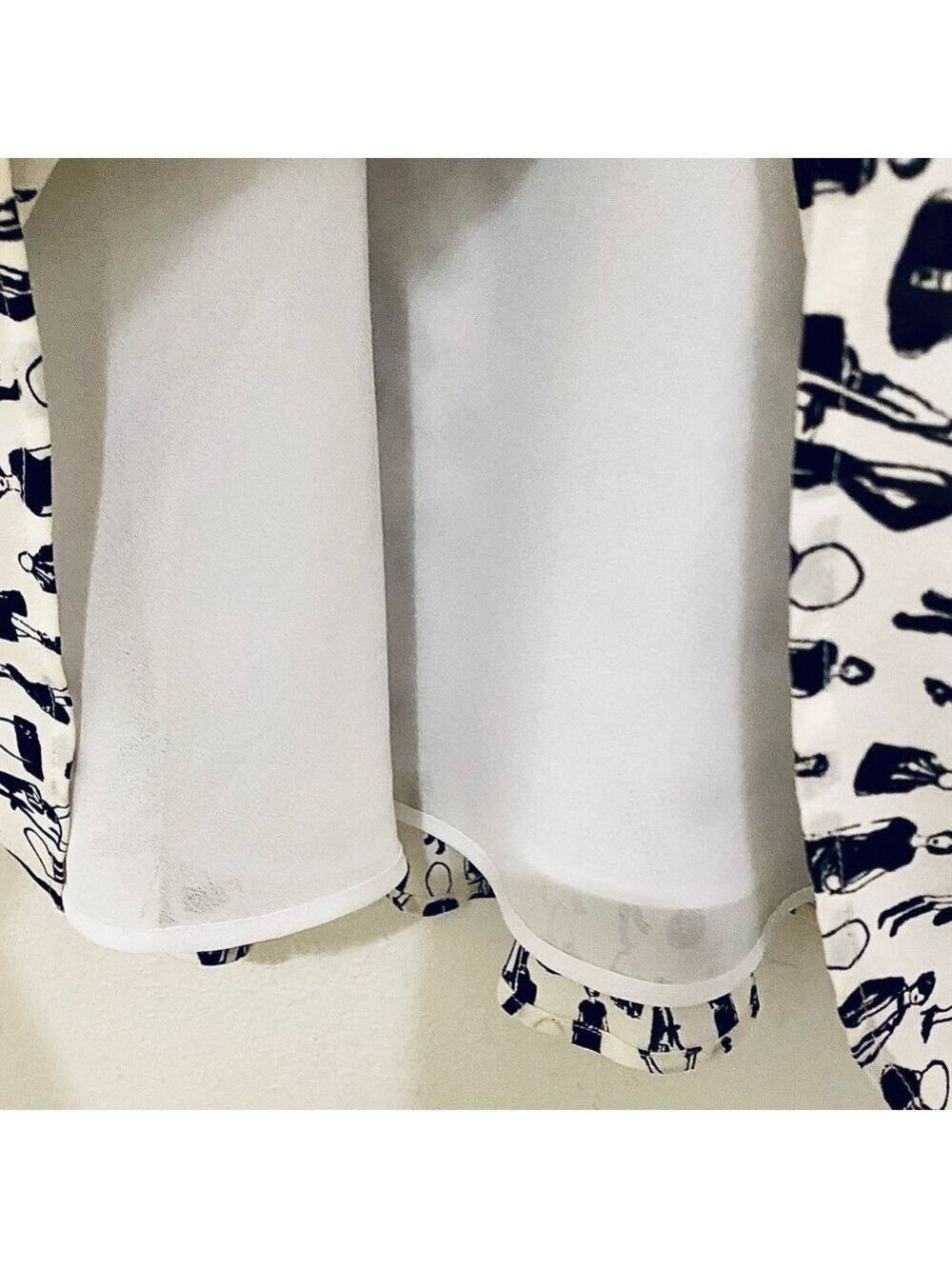 Kate Hill Silk Black and White Skirt Petite - Picture 4 of 7